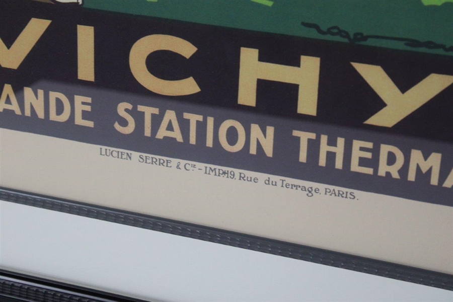 Ltd Ed French Golfing Vichy - La Grande Station Thermale Rail Poster 61/500 - Framed