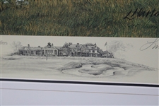 1992 Open Championship Ltd Ed '18th Hole at Muirfield' Hartaugh Print #429/850 - Framed