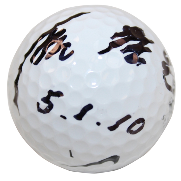 Y.E. Yang Signed Nike Whistling Straits Logo Golf Ball with '5.1.10' JSA ALOA