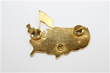 Classic Gold Tone Masters Logo Broche