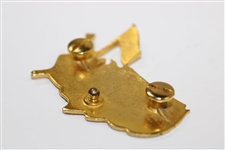 Classic Gold Tone Masters Logo Broche