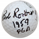 Bob Rosburg Signed Titleist Logo Golf Ball with 1959 PGA JSA ALOA