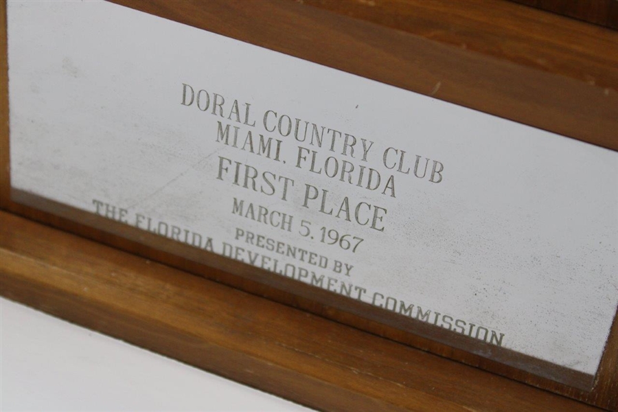Champion Doug Sanders' 1967 Doral Open Invitational Large Winner's Trophy - 18th PGA Win 