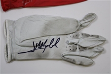 Spanish Masters Champions Seve, Olazabal & Sergio Signed LH White/Red/White Golf Gloves JSA ALOA