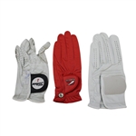 Spanish Masters Champions Seve, Olazabal & Sergio Signed LH White/Red/White Golf Gloves JSA ALOA