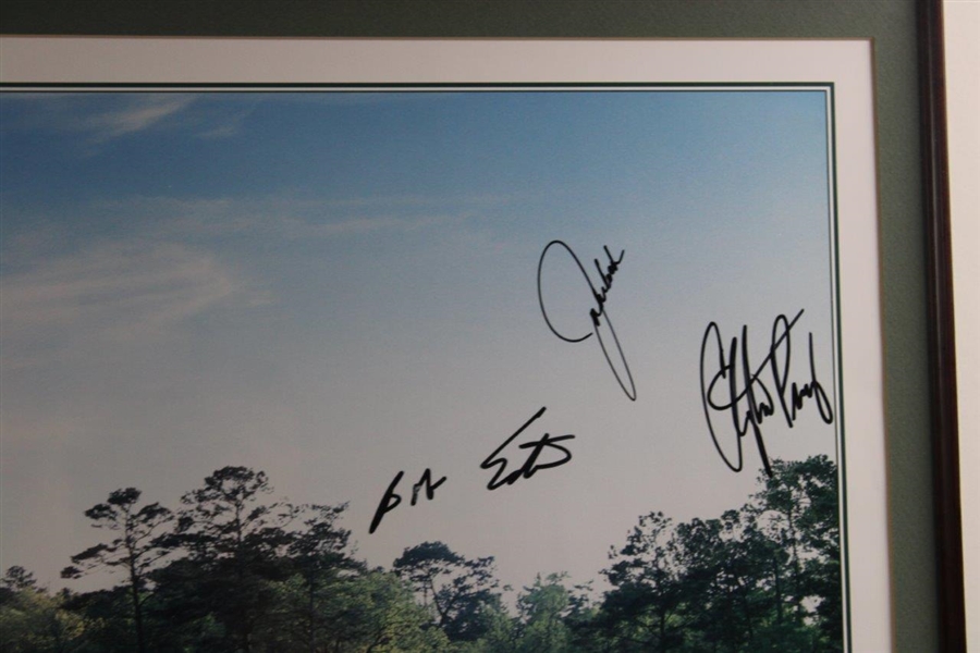 Payne Stewart & Field Signed 1999 The Masters Poster - Framed JSA ALOA