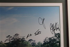 Payne Stewart & Field Signed 1999 The Masters Poster - Framed JSA ALOA