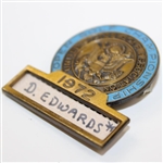 1972 US Open at Pebble Beach Contestant Badge - Danny Edwards