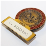 1986 US Open at Shinnecock Hills Contestant Badge - Danny Edwards