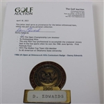 1986 US Open at Shinnecock Hills Contestant Badge - Danny Edwards