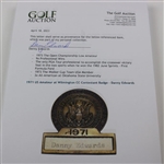 1971 US Amateur at Wilmington CC Contestant Badge - Danny Edwards