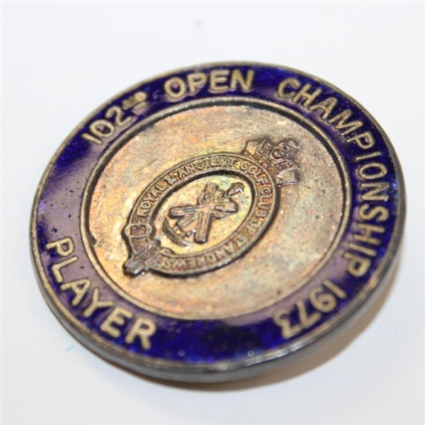 Low Amateur Danny Edwards' 1973 The Open at Royal Troon GC Contestant Badge