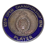 1974 The Open at Royal Lytham & St. Annes Contestant Badge - Danny Edwards