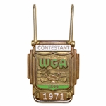 1971 Western Golf Assoc. (WGA) at Olympia Fields Contestant Badge/Clip - Danny Edwards