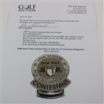 2008 Senior PGA Championship at Oak Hill CC Contestant Badge/Clip - Danny Edwards