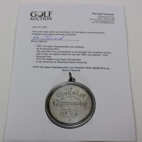 1973 The Open Championship Low Amateur Silver Medal Won by Danny Edwards