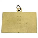 Champion Danny Edwards' 1971 Big 8 Conference 1st Place Golf Medal