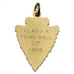 1968 Oklahoma OHSAA Regional Golf Medal Class A 4-Ball 1st Place Arrowhead Medal