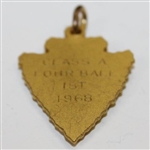 1968 Oklahoma OHSAA Regional Golf Medal Class A 4-Ball 1st Place Arrowhead Medal