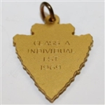 1969 Oklahoma OHSAA Regional Golf Medal Class A Individual 1st Place Arrowhead Medal