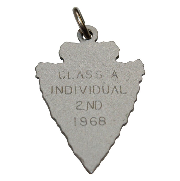 1968 Oklahoma OHSAA Regional Golf Medal Class A Individual 2nd Place Arrowhead Medal