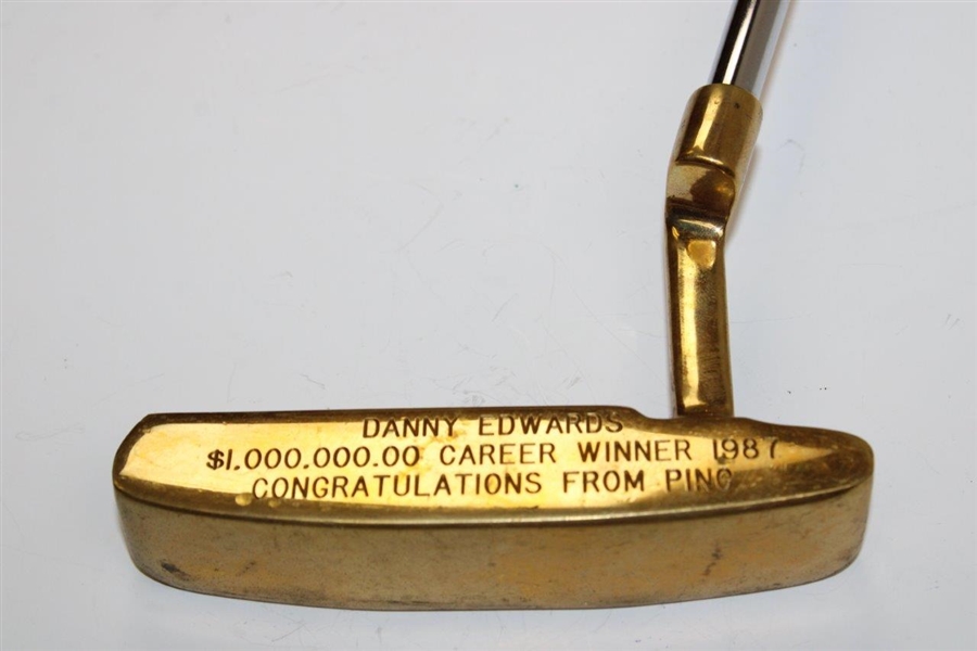 Danny Edwards' Personal Karsten Ping Gold Plated 1987 $1 Million PGA Tour Winner Putter