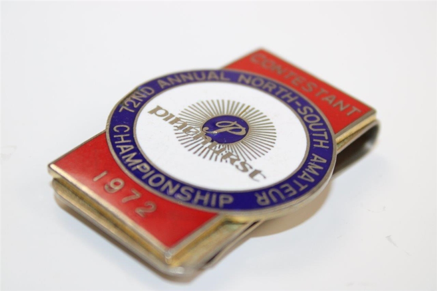 Champion Danny Edwards' 1972 North & South Amateur Championship Contestant Badge/Clip