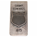 Danny Edwards Personal 1975 PGA Tournament Players Division Sterling Money Clip/Badge