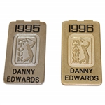 Danny Edwards Personal 1995 & 1996 PGA Tour Member Money Clips/Badges