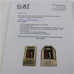 Danny Edwards' Personal 2001 & 2002 PGA Tour Member Money Clips/Badges