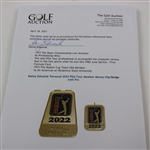 Danny Edwards' Personal 2022 PGA Tour Member Money Clip/Badge with Pin