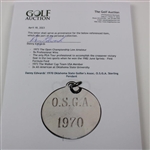 Danny Edwards' 1970 Oklahoma State Golfer's Assoc. O.S.G.A. Sterling Pendant