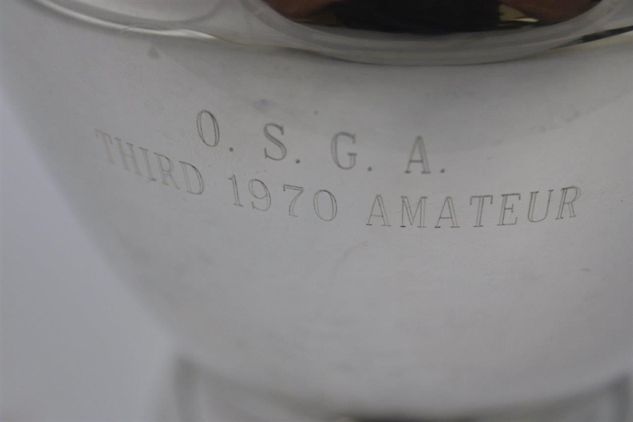 1970 O.S.G.A. Third Amateur Sterling Silver Pitcher Won by Danny Edwards