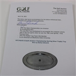1972 North & South Amateur Championship Sterling Silver Trophy Tray Won by Danny Edwards