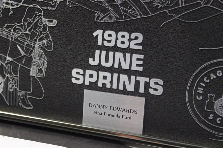 Champion Golfer/Racer Danny Edwards' 1982 June Sprints First Formula Ford Trophy - Framed