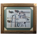 1989 The Tradition Golf Clubs, Balls, Scorecards & Tees Lithograph Signed by Artist B. Turner - Famed