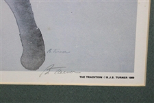 1989 'The Tradition' Golf Clubs, Balls, Scorecards & Tees Lithograph Signed by Artist B. Turner - Famed