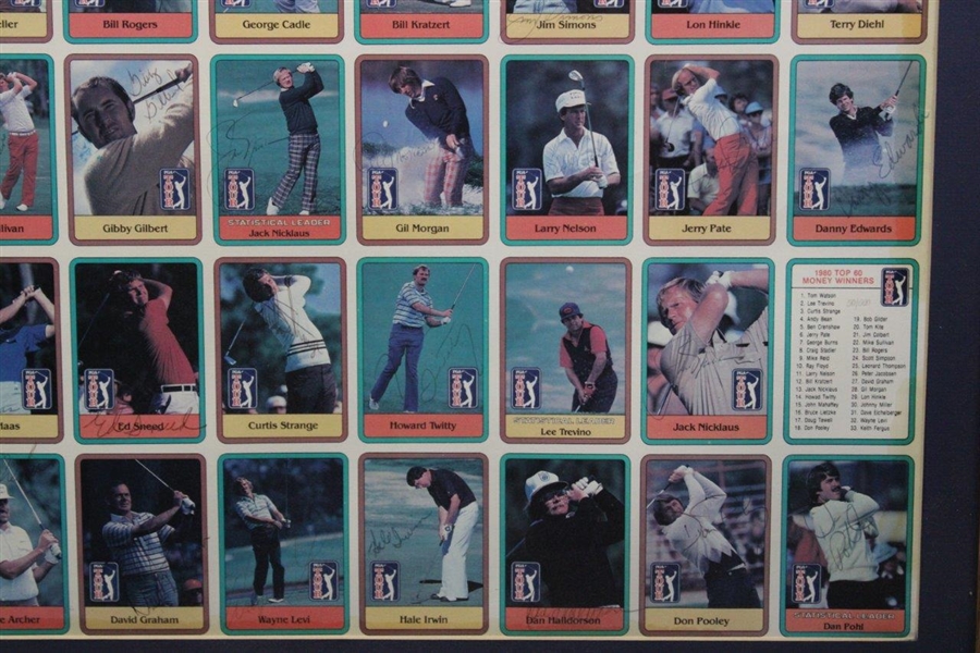 Complete Full Uncut Signed Ltd Ed 1981 Donruss PGA Tour Golf Card Sheet w/ Both Nicklaus' - Danny Edwards Collection JSA ALOA