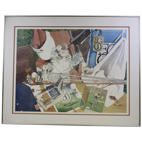 Augusta National GC & The Masters 'Calamity & Company' Ltd Ed Lithograph Signed by Artist - Framed