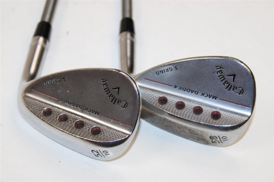 Danny Edwards' Used Callaway Mack-Daddy 4 S Grind 52 & 58 Degree Wedges