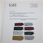 Finsterwald, Dufner, Rosburg & Five (5) other PGA Championship Winners Signed Gloves JSA ALOA