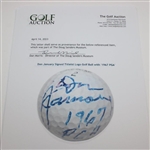 Don January Signed Titleist Logo Golf Ball with '1967 PGA' JSA ALOA
