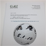 Y.E. Yang Signed Nike Whistling Straits Logo Golf Ball with '5.1.10' JSA ALOA