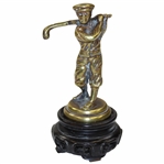 Boy Swinging A Club Mini Statue With Base