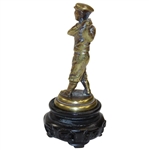 Boy Swinging A Club Mini Statue With Base
