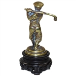 Boy Swinging A Club Mini Statue With Base