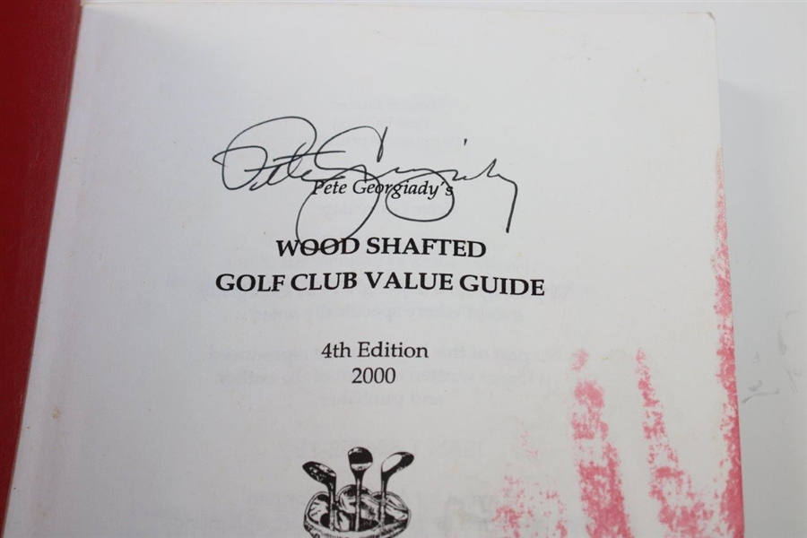 Peter Goergiady Signed 'Wood Shafted Golf Club Value Guide' Booklet JSA ALOA