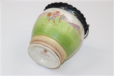 1895 William Wood and Co. Biscuit Barrel  with Horace Hutchinson Image