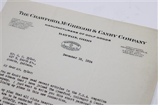 Tommy Armour Signed letter From December 18th, 1934 - MacGregor Content JSA ALOA