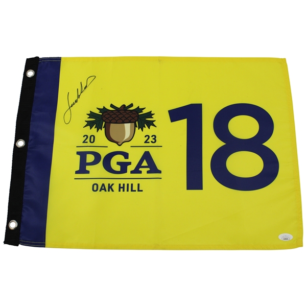 Jordan Spieth Signed 2023 PGA Championship at Oak Hill Flag JSA #AJ28232